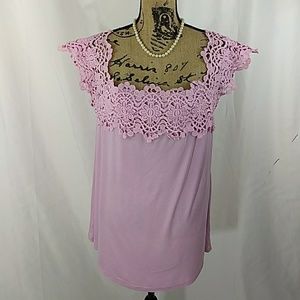 Jiali Pretty Pink Knitted Top Sz 3XL Cotton